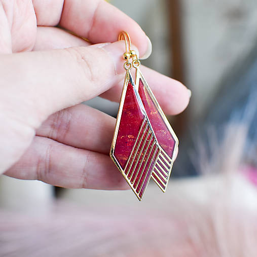 Náušnice - Náušnice Rubín - 16594855_