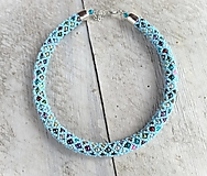 Náhrdelníky - COLORAMA BLUE NET - náhrdelník - 16594905_