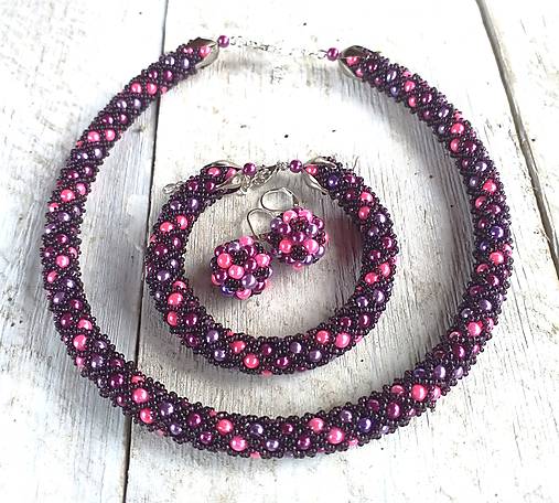 Sady šperkov - COLORAMA PURPLE NET - sada - 16594968_