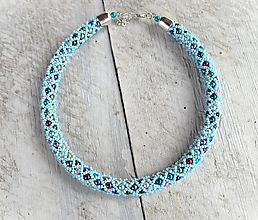 Náhrdelníky - COLORAMA BLUE NET - náhrdelník - 16594905_