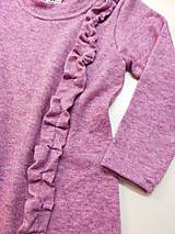 Detské oblečenie - Dětská svetrová šatovka růžová 98,104,116 - 16593985_