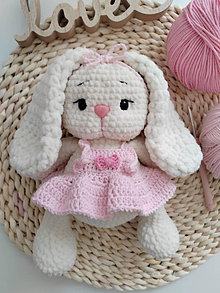 Hračky - biela zajka - 16595025_