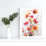 Grafika - Akvarelové kvety (č.117) - 16593671_