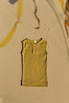 Detské oblečenie - Organic Vintage tielko Golden - 16594359_