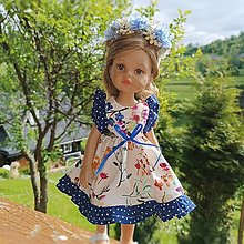 Hračky - Letné šaty s čelenkou pre bábiku Paola reina 32 cm - 16596445_