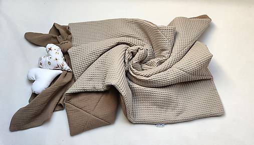 Detská deka Nr.564 (Deka vafle a mušelín, zateplená)