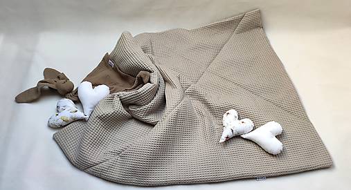 Detská deka Nr.564 (Deka vafle a mušelín, zateplená)