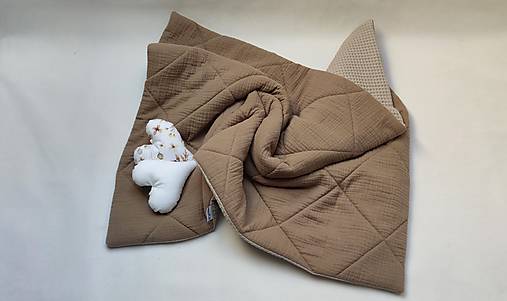 Detská deka Nr.564 (Deka vafle a mušelín, zateplená)