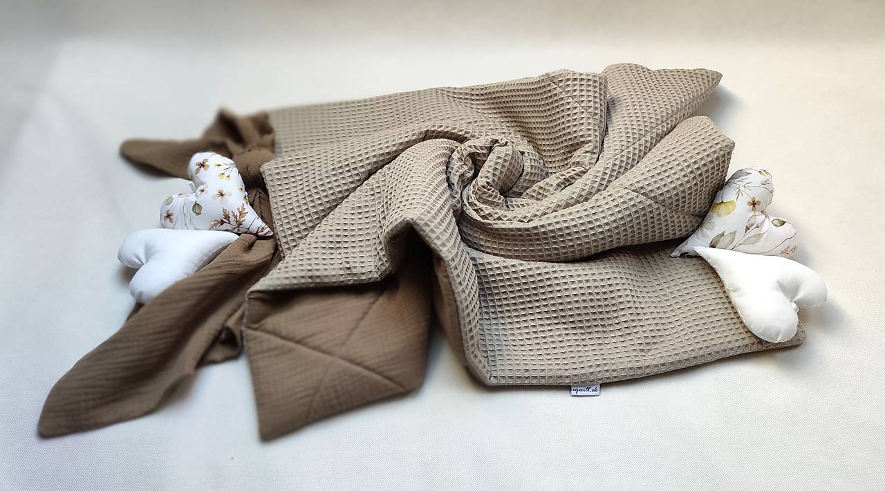 Detská deka Nr.564 (Deka vafle a mušelín, zateplená)