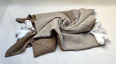 Detský textil - Detská deka Nr.564 (Deka vafle a mušelín, zateplená) - 16595925_