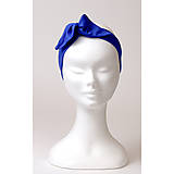Ozdoby do vlasov - Retro čelenka - modrá kobalt - 16595514_