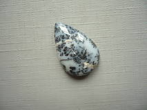 Minerály - Kabošon - dendritický opál 21 mm, č.15Af - 16596762_