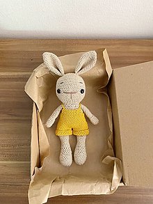 Hračky - Háčkovaný zajko/zajačik - 16596060_