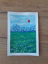 Papiernictvo - Pohľadnica Kvetinové pole a hory - 16595860_