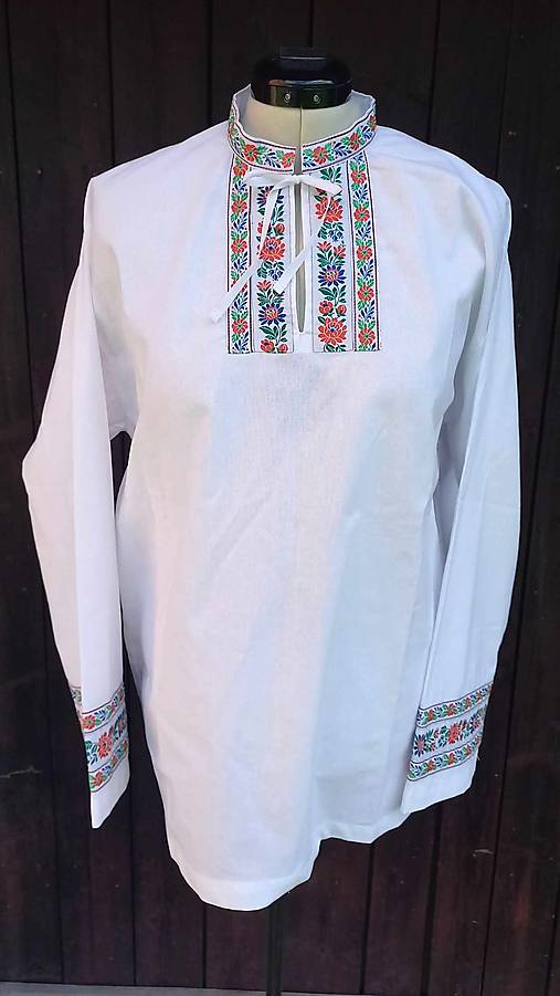 Pánske oblečenie - Pánska folklórna košeľa - 16596685_