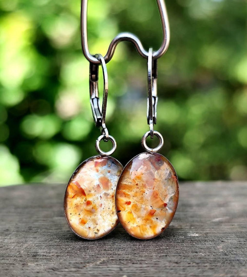 Náušnice - Visiace náusnice (CHO) karneol - 16597529_