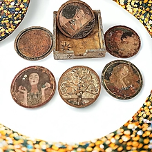 Príbory, varešky, pomôcky - Podložky Gustav Klimt - 16598703_