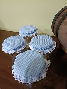 Iné - Klobúčiky na poháre (Modrá) - 16597884_