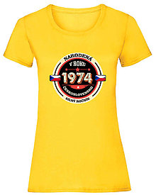 Topy, tričká, tielka - Narodená v roku .... dámske (M - Žltá) - 16597818_