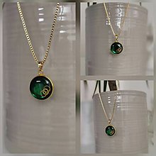 Náhrdelníky - Kruhy v smaragde - 16598127_