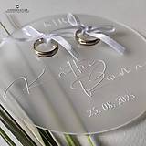 Prstene - Tanierik na svadobné prstienky - 020 - 16598094_