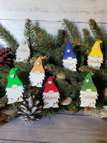 Dekorácie - Vianočný trpaslíci na stromček - 16597424_