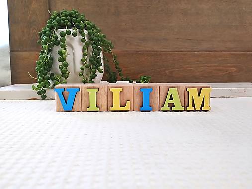 Hračky - chlapčenské drevené kocky s menom - 16600035_