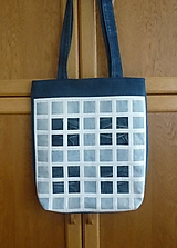 Veľké tašky - Ríflová taška tieňovaná (s tmavými štvorcami) - 16600181_