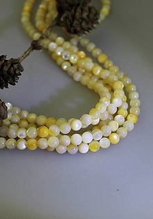 Minerály - perleť 6mm - slnečná perleť celá šnúra - 16600229_