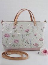 Kabelky - Ručne maľovaná dámska crossbody kabelka "Rose garden" - 16599665_