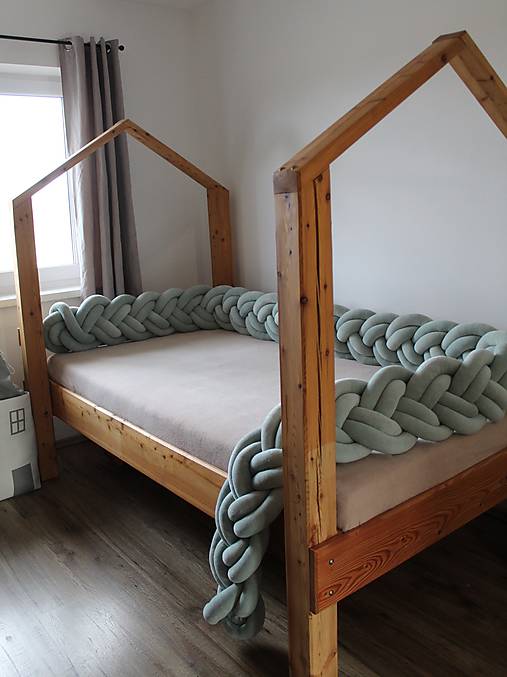 Detský textil - Zapletanec Dvojitý Seafoam, plyšový - 16599432_