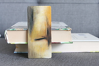 Papiernictvo - MINI drevená záložka do knihy "Abstraktná krása" - 16600048_