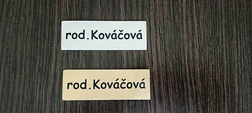 Úložné priestory & Organizácia - Menovka samolepiaca  (Zlatá) - 16599133_