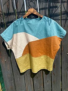 Topy, tričká, tielka - Ľanové tričko #1 - 16599153_