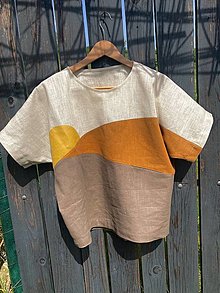 Topy, tričká, tielka - Ľanové tričko #2 - 16599175_
