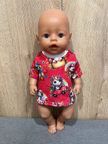 Hračky - Tričko pre bábiku BABY BORN - 43 cm, jednorožeč - 16600186_