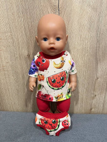 Hračky - Letný set pre bábiku BABY BORN - 43 cm, ovocie - 16600187_