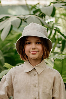 Detské čiapky - Detský ľanový klobúk - 16599306_