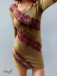 Šaty - dámské batikované tričkošaty M pod zadek 18 - 16601110_