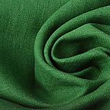 Textil - (55) 100 % predpraný mäkčený ľan sýtozelená, šírka 135 cm - 16601438_