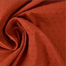 Textil - jemný splývavý polopriehľadný bavlnený batist, 100 % bavlna, šírka 145 cm  (tehlová červená) - 16602027_
