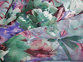 Textil - Šifon s kvety šírka 145 cm (1m) - 16601754_