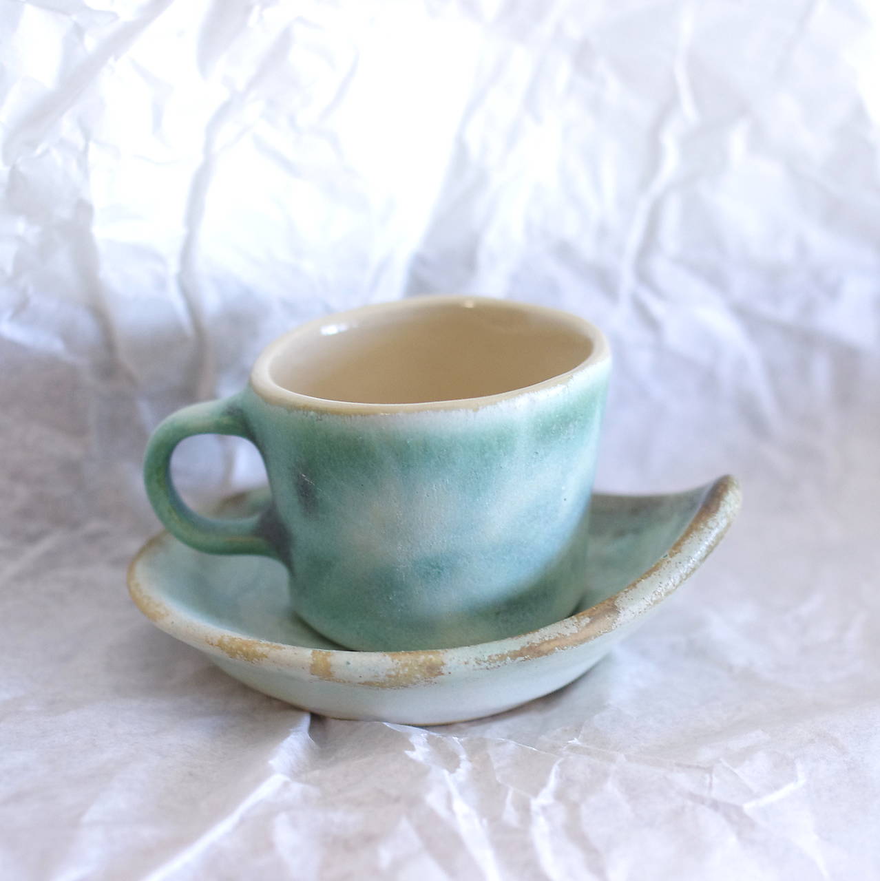 Set šálky s podšálkou (70 ml) zelený