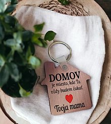 Kľúčenky - Kľúčenka DOMOV - 16601261_