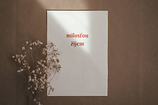Láskavá grafika #1 Milosťou žijem