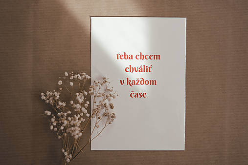 Láskavá grafika #4 Teba chcem chváliť