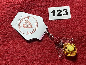 Iné šperky - Přívěšek - acryl andílek pro štěstí/radost č.123 - 16601452_