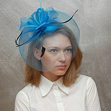 Ozdoby do vlasov - Blue dream ... klobouk či fascinator - 16604345_