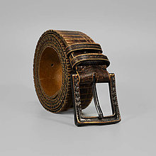 Opasky - Kreatívny kožený opasok z limitovanej edície "Tessa" - 16603564_