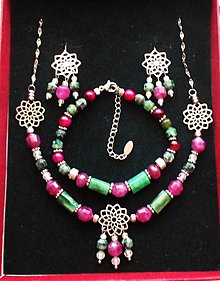 Sady šperkov - Trochu luxusu- sady šperkov turmalín, smaragd, zirkón, chirurgická oceľ - 16603346_